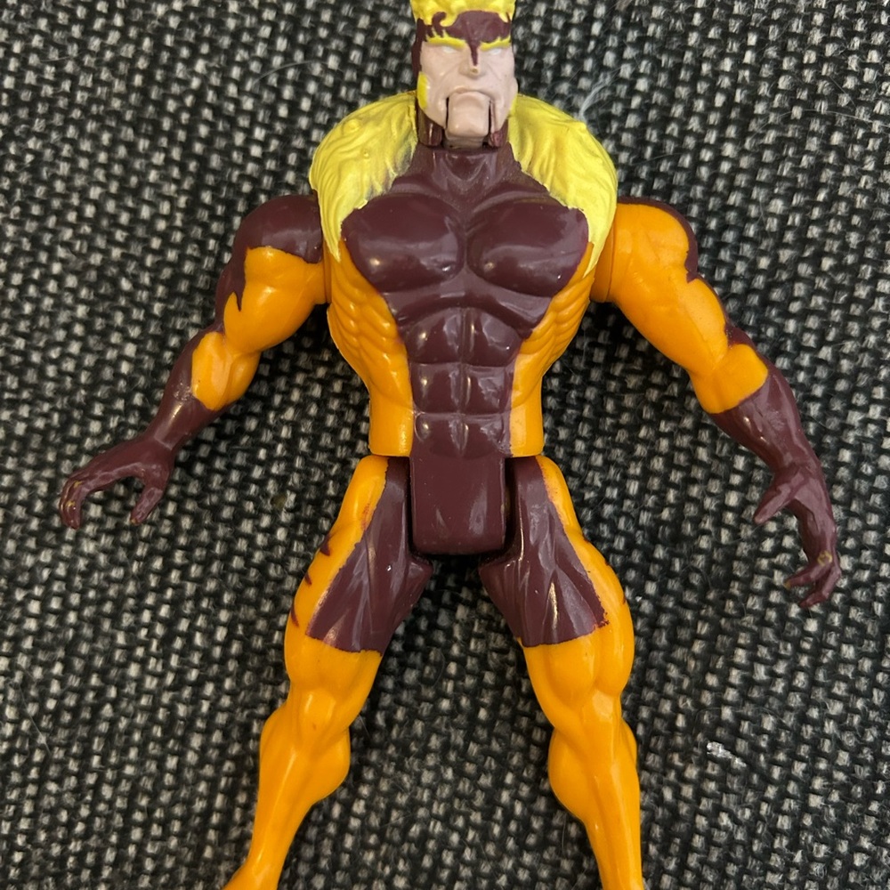 Sabertooth X Men Action Figure Vintage 1993 Toy Biz 5" Marvel Mouth